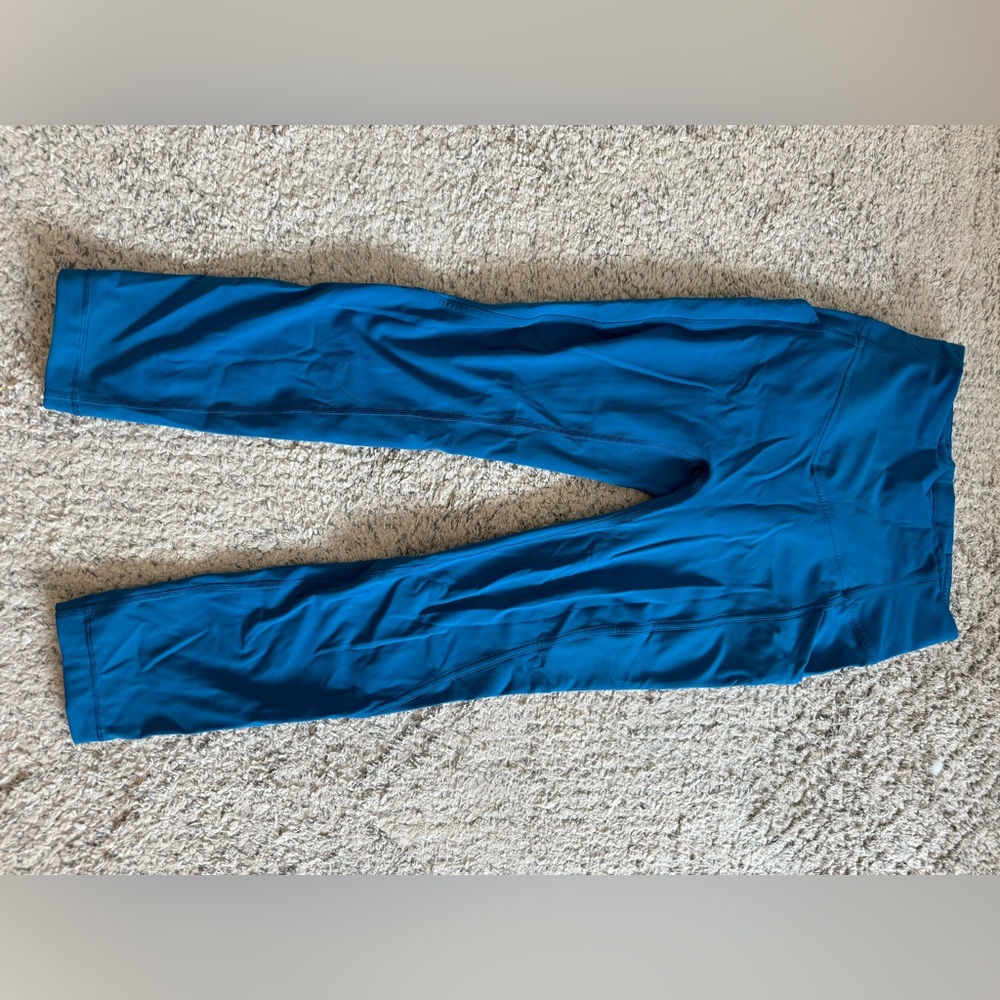 Lululemon blue- teal All The Right Places High-rise waisted cropped 23”